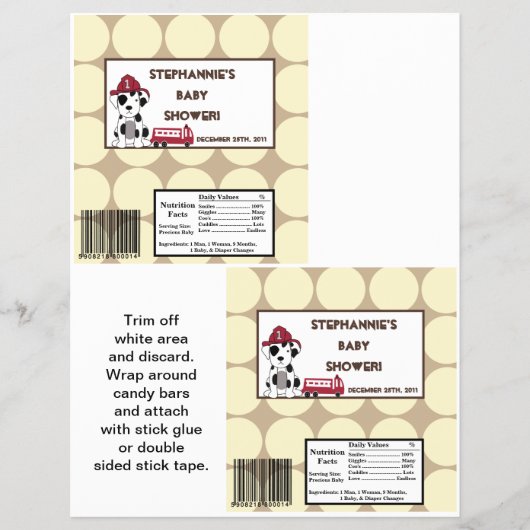 2 Hershey's Large Bar Wrapper Nojo Fire Engine Flyer (Voorkant)