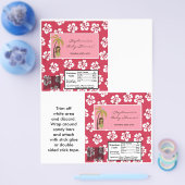 2 Hershey's Large Bar Wrapper Pink Hawaiian Luau Flyer (Enkel)