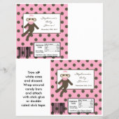 2 Hershey's Large Bar Wrapper Pink Sokt Monkey Flyer (Voorkant)