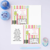 2 Hershey's Large Bar Wrapper Tea Party Roze Flyer (Enkel)