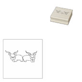 2 Highland koeien Rubberstempel (Gestempeld)