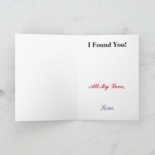 2 Hommes gais embrasser une carte de voeux romanti (Intérieur)