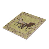 2 HORSES Tile Tegeltje (Zijkant)