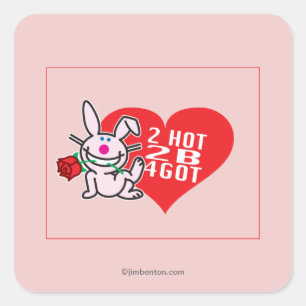 2 Hot 2 B 4got Vierkante Sticker