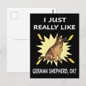 2 Ik vind Duitse herder echt leuk OK Briefkaart (Voorkant / Achterkant)