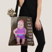 2 images et votre texte sur les sacs fourre-tout (De près)