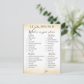 2 in 1 Bridal Brunch Douche Spel Informatiekaartje (Staand voorkant)