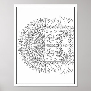2 in 1 Mandala Adult Kleurend Poster