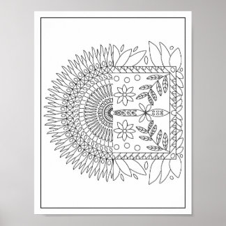 2 in 1 Mandala Adult Kleurend Poster