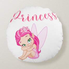 2 in 1 roze prinses Fairy Sierkussen Rond Kussen