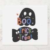 2 in een Halloween Stickers Boo en Trick or treat (Enkel label)