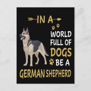 2 In een wereld vol honden wees een Duitse herder Briefkaart