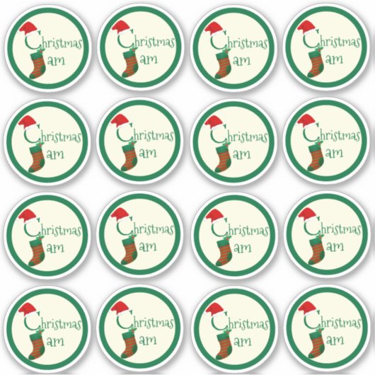 2-inch feestelijke kerstjam Canning Jar Labels (Voorkant)