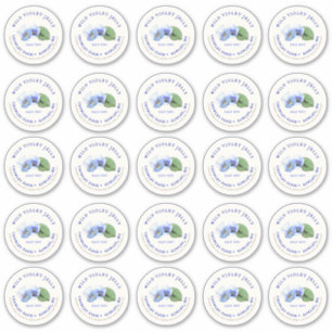 2-inch Mason Jar Label Violet Jelly Vinyl