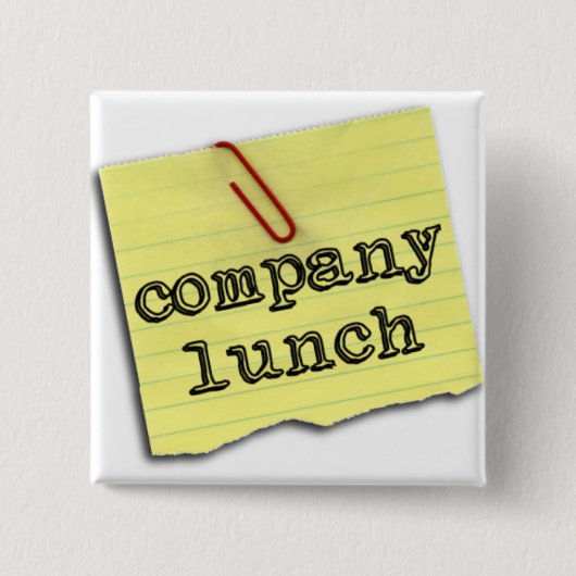 2 Inch Square Button - Company Lunch logo (Voorkant)
