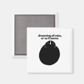 2 inch Square Magnet "Dreaming of Mice" Magneet (Voorkant / Achterkant)
