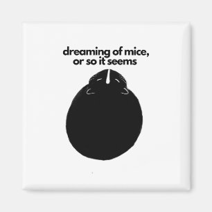 2 inch Square Magnet "Dreaming of Mice" Magneet