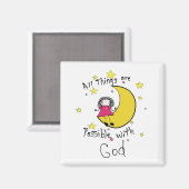 2 Inch Square Magnet met scriptie Magneet (Voorkant / Achterkant)