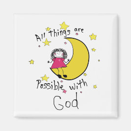 2 Inch Square Magnet met scriptie Magneet