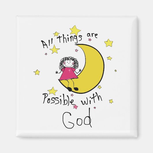 2 Inch Square Magnet met scriptie Magneet (Voorkant)