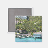 2 Inch Square Magnet, Nassau Bahamas Magneet (Voorkant / Achterkant)