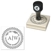 2 Initiaal Monogram Gestippeld Lijst #3CA Biblioth Rubberstempel (Gestempeld)