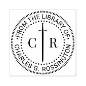 2 Initiaal Monogram Keltisch Zwaard Bibliotheek Bo Rubberstempel (Afrduk)