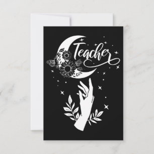 2- Inspirerende leraren shirt, minimalistische ler RSVP Kaartje