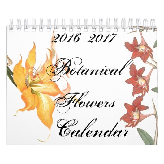 2 jaar 2016 Botanische bloemenkalender Kalender (Hoes)