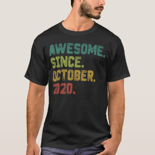 2 jaar oud Geweldige sinds oktober 2020 2e verjaar T-shirt