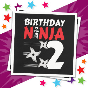 2 Jaar Oud Ninja Party Sterren Kinder 2e Verjaarda Servet