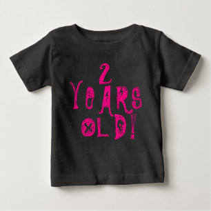 2 jaar oud schattig baby shirt neon schedel roze r