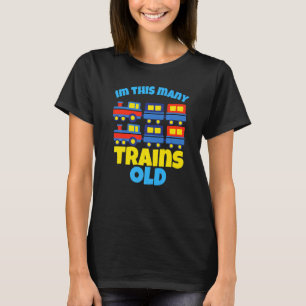 2 jaar oud trein verjaardagsfeestje thema tweede j t-shirt