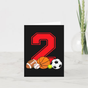 2 Jaar Oude Basketbal Voetbal Honkbal Voetbal Bir Kaart