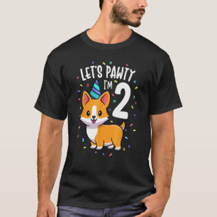 2 Jaar Oude Corgi Hond Liefhebber 2de Verjaardagsf T-shirt
