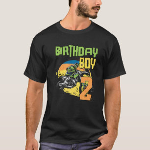 2 jaar oude Dirt Bike Birthday Party Motocross Mx T-shirt