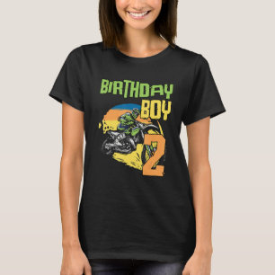 2 jaar oude Dirt Bike Birthday Party Motocross Mx T-shirt