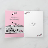 2 jaar oude elke leeftijd lieveheersbeestjes roze  kaart (Binnen)