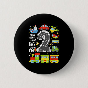 2 jaar oude jongens meisjes kinderen 2e verjaardag ronde button 5,7 cm
