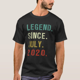 2 jaar oude legende sinds juli 2020 2e verjaardag t-shirt