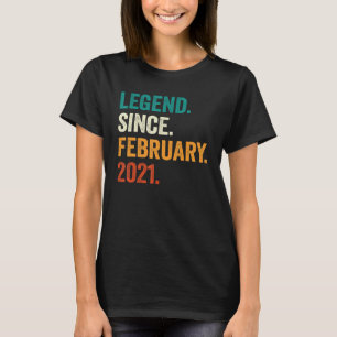 2 jaar oude leggende sinds februari 2021 2e geboor t-shirt