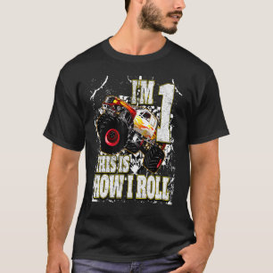 2 jaar oude monster Truck Birthday T-shirt