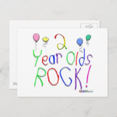 2 jaar oude rock! briefkaart (Voorkant / Achterkant)