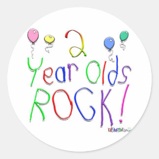 2 jaar oude rock! ronde sticker