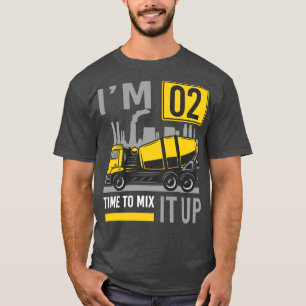 2 jaar oude tijd om het betonnen mixer Truck 2e te T-shirt