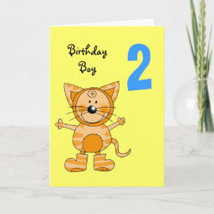 2 jaar oude verjaardag jongen kaart