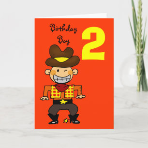 2 jaar oude verjaardag jongen kaart