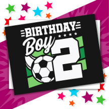 2 Jaar Oude Voetbalfeest 2e Verjaardag Jongen