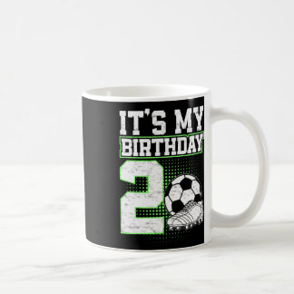 2 Jaar Oude Voetbaljongen Het Is Mijn 2e Verjaarda Koffiemok
