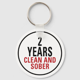 2 jaar Schone en Sober Sleutelhanger